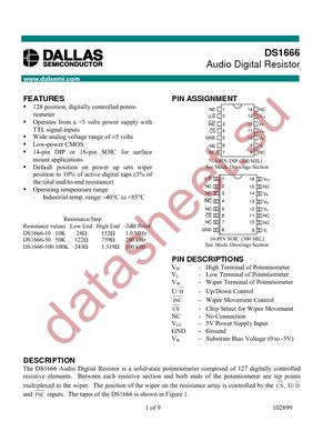 DS1666S-10 datasheet  